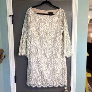 Jessica Howard Cream Floral Lace Dress